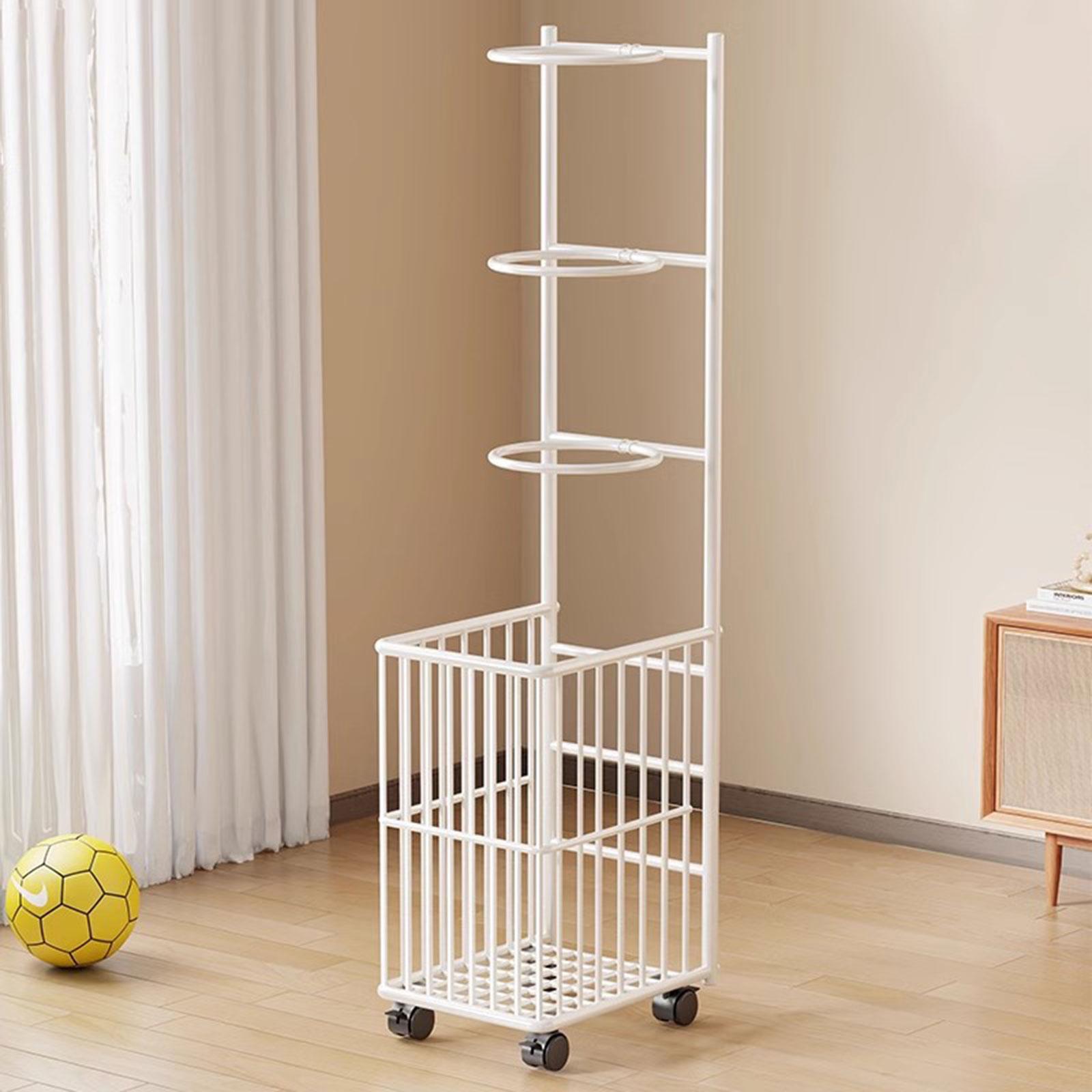 Sports Equipment Garage Organizer - Multifunctional Rolling Sports Organizer Heavy Duty