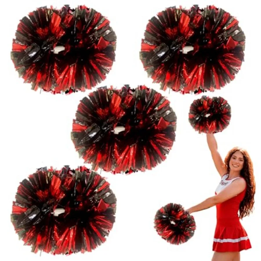 Cheerleading Pom Pom - 4 Pcs Metallic Cheerleading Pom Poms,