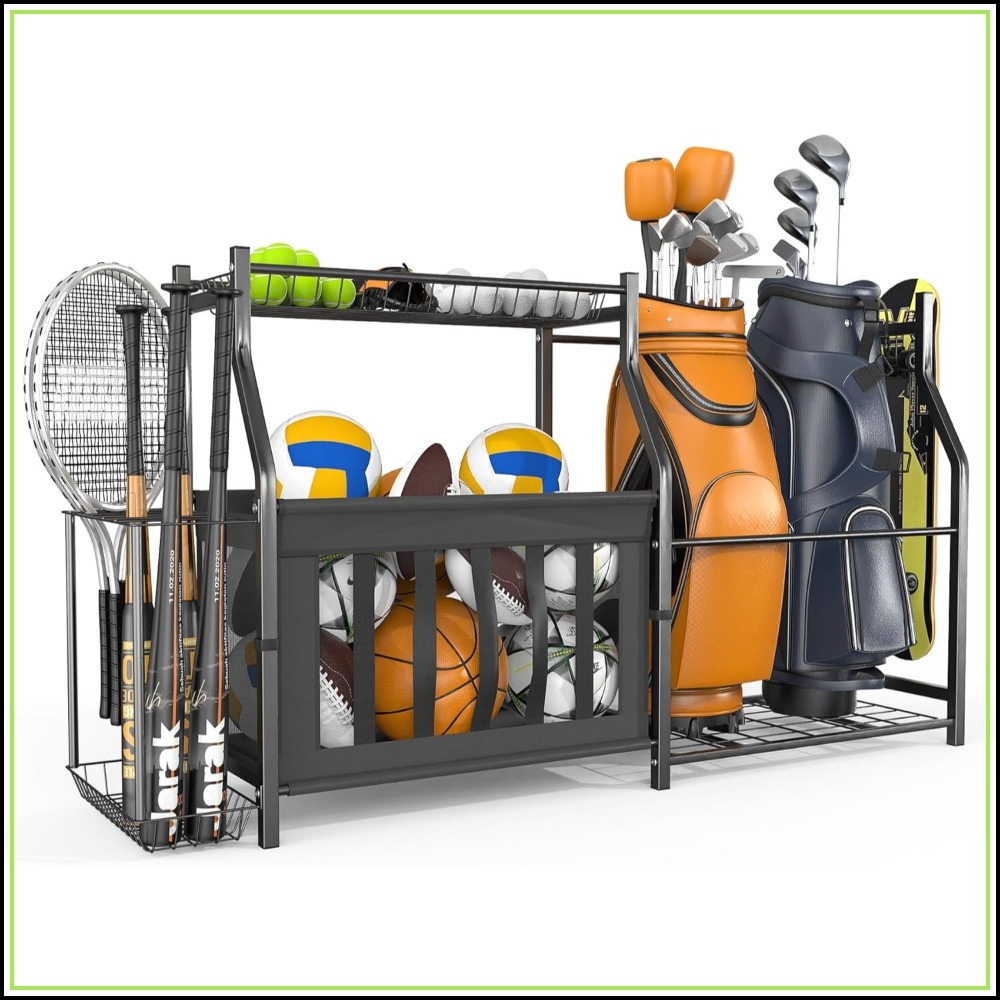 Sports Equipment Garage Organizer - Garage Sports Equipment Organizer, Ball Storage