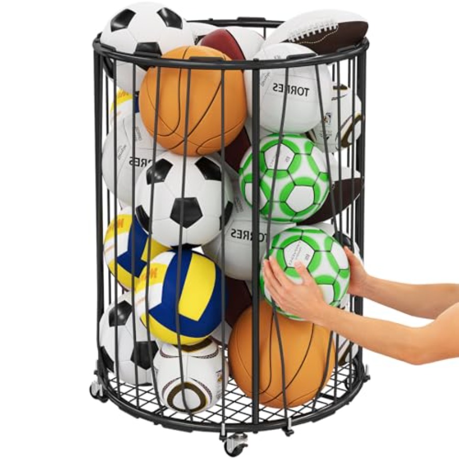 Garage Ball Storage: Round Spo - Sports Equipment Garage Organizer reseña y precio