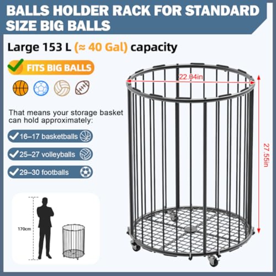 Garage Ball Storage: Round Spo - Sports Equipment Garage Organizer reseña y precio