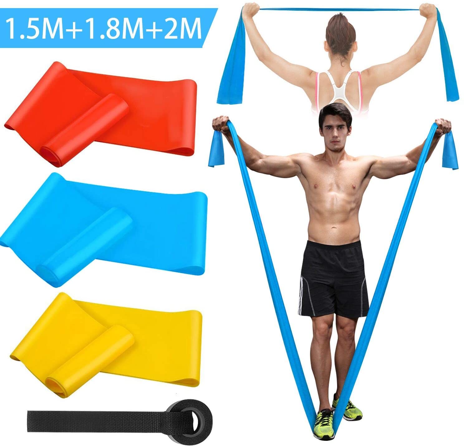 Elastic Fitness Bands 3Pcs Res - Sports Equipment Supplies reseña y precio