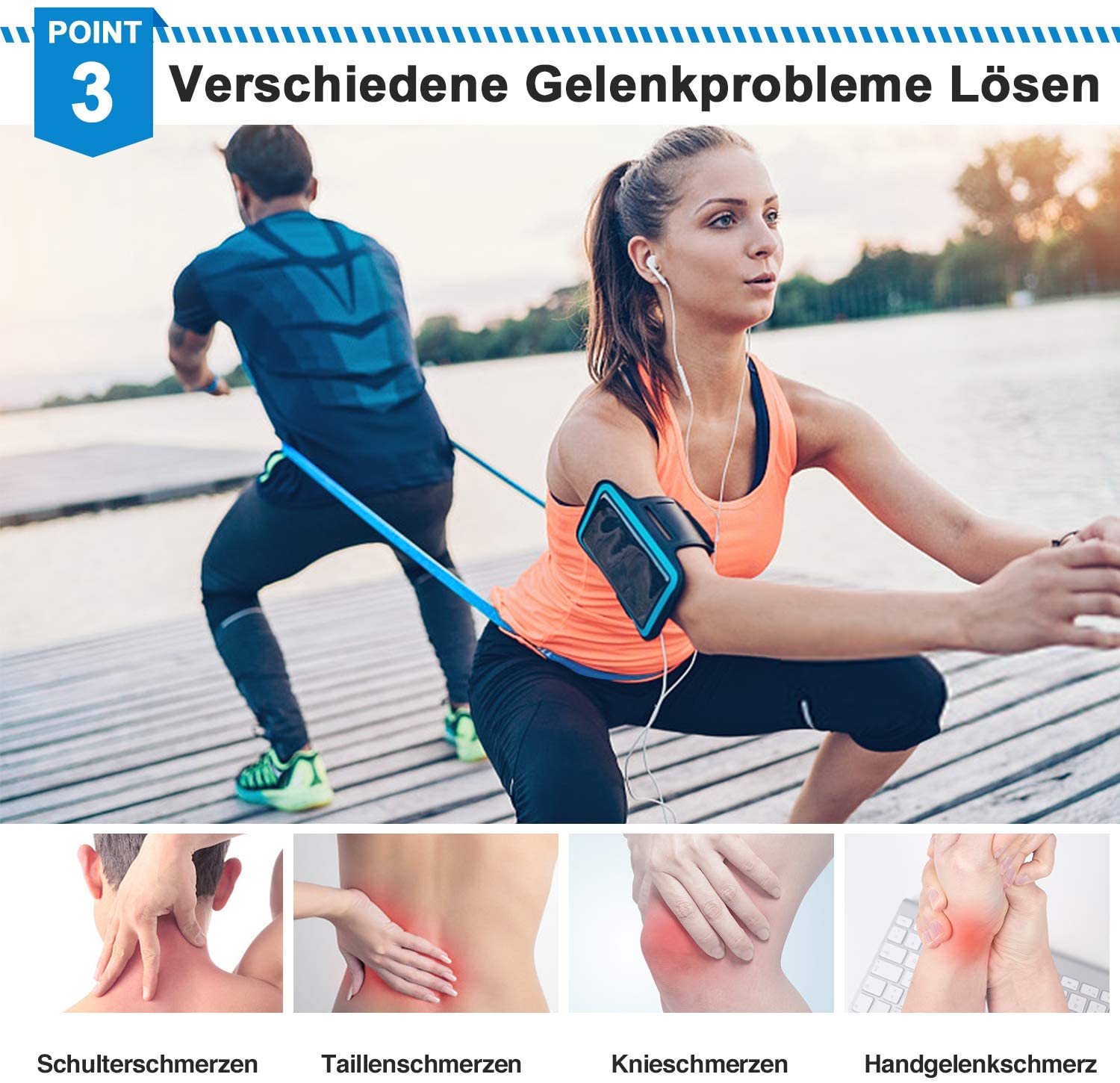 Elastic Fitness Bands 3Pcs Res - Sports Equipment Supplies reseña y precio