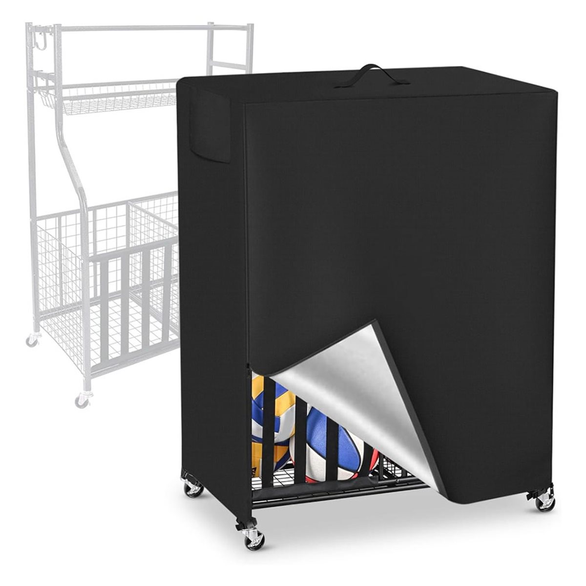 Basketball Rack Cover Garage S - Sports Equipment Garage Organizer reseña y precio