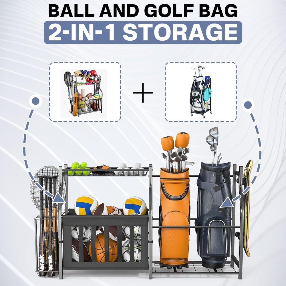 Garage Sports Equipment Organi - Sports Equipment Garage Organizer reseña y precio