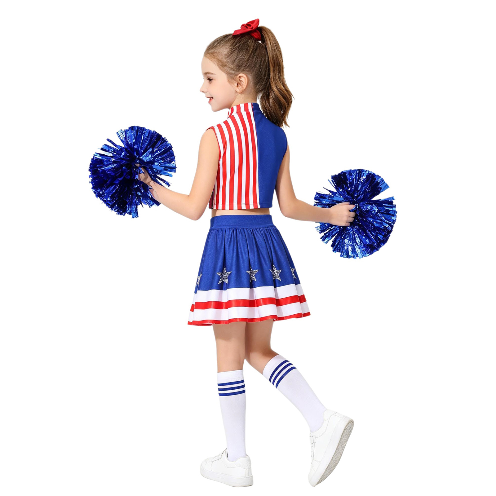 Kids Girls Cheerleading Outfit - Cheerleading Pom Pom reseña y precio