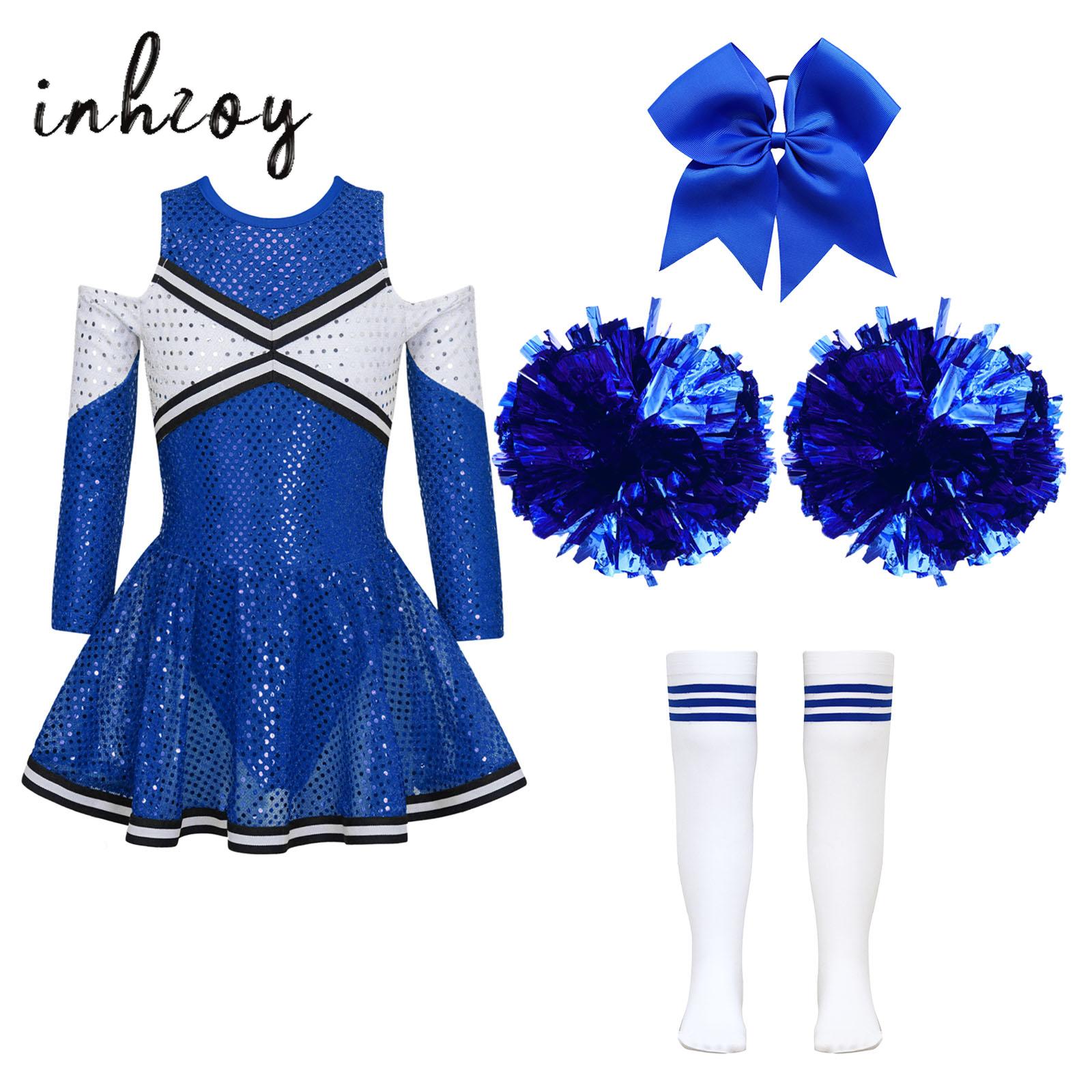 Kids Girls Cheerleader Costume - Cheerleading Pom Pom reseña y precio