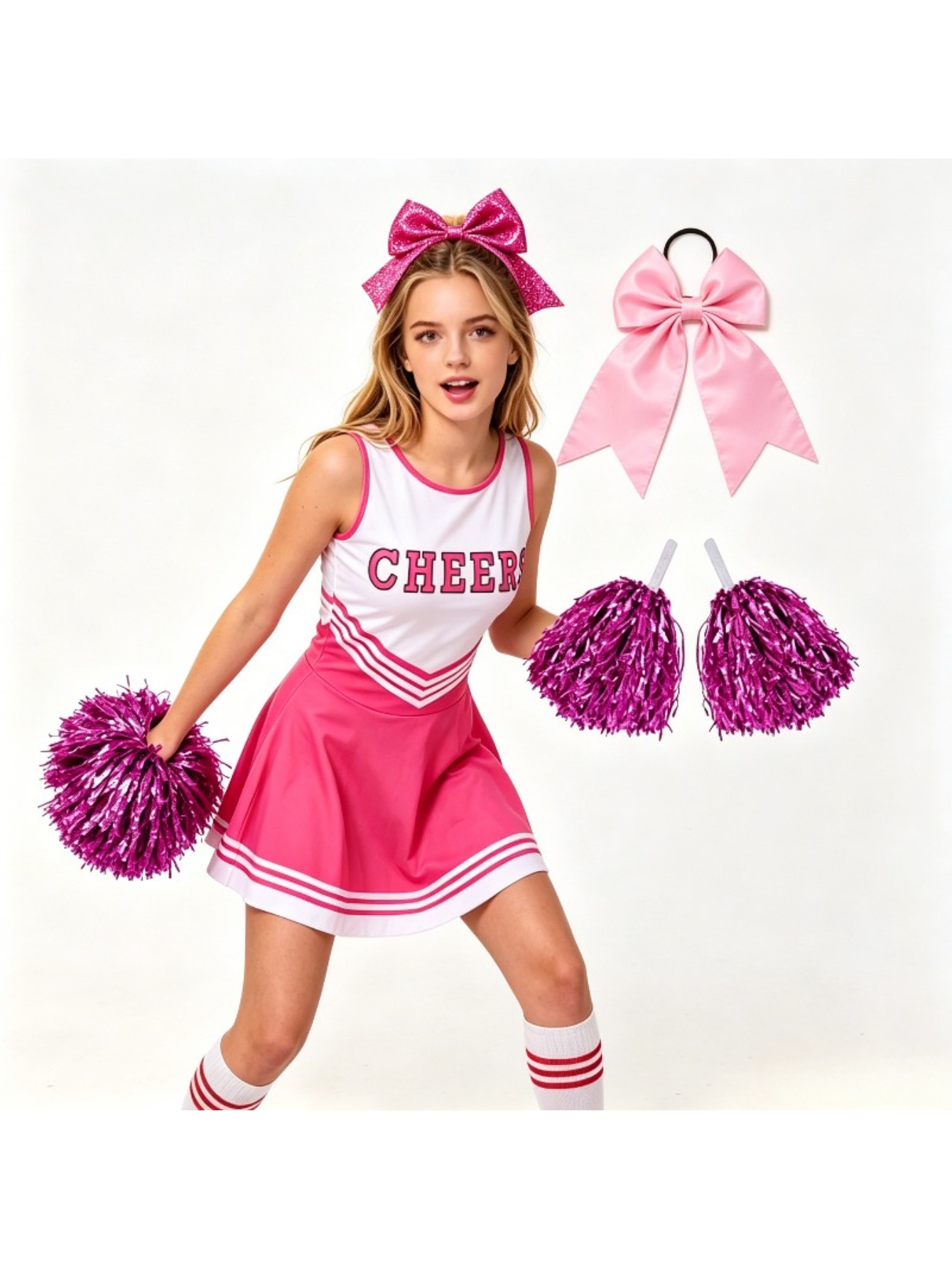 Printed Cheerleading Set Women - Cheerleading Pom Pom reseña y precio