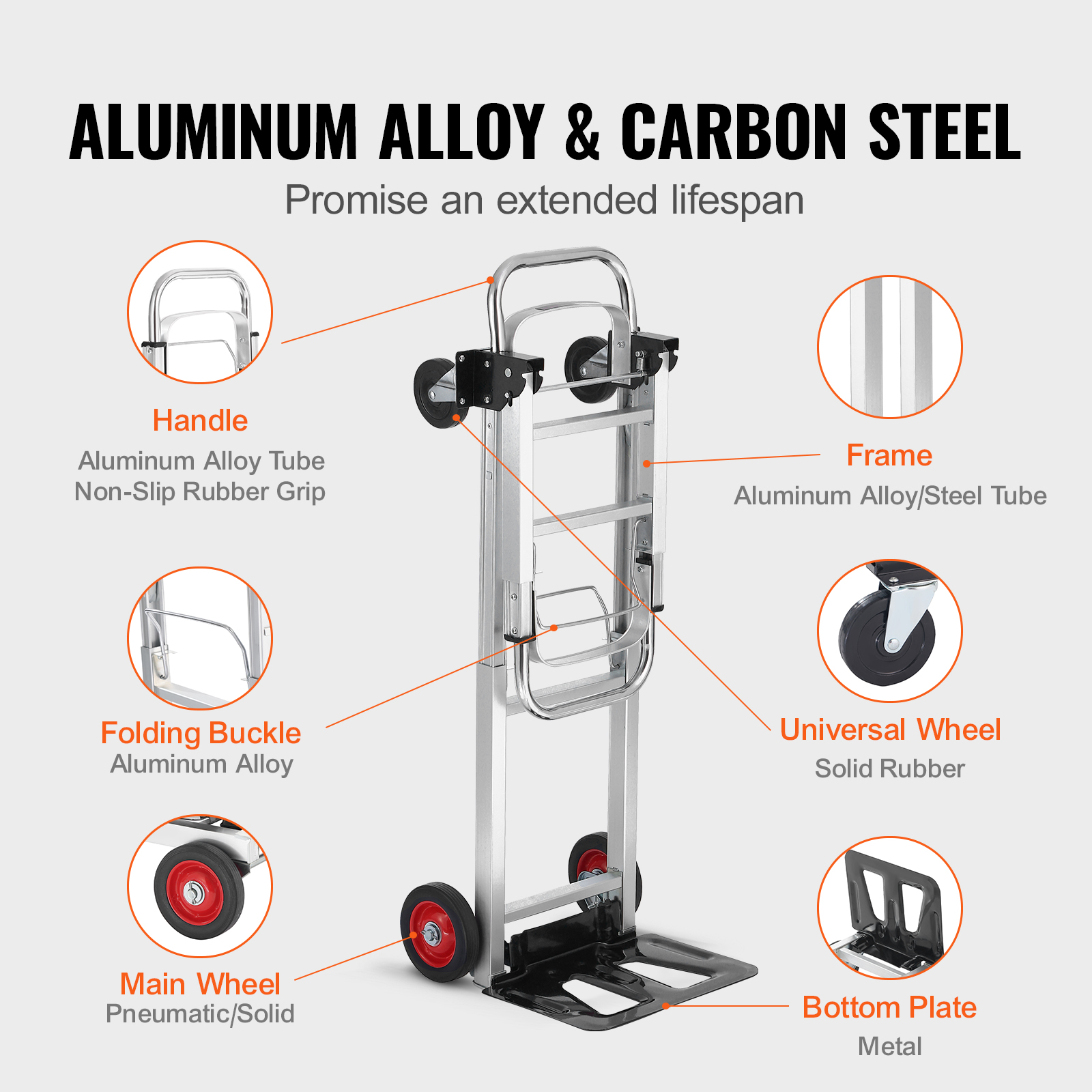SucceBuy 400 lbs Folding Hand  - Sports Equipment Cart reseña y precio