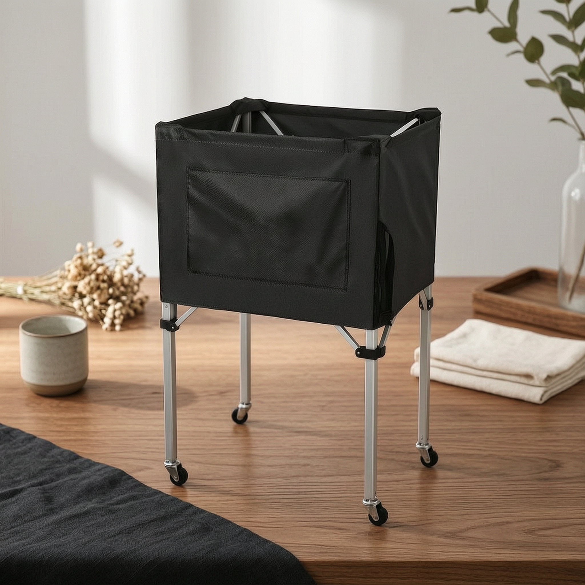 Ball Storage Cart Wheeled Fold - Sports Equipment Cart reseña y precio