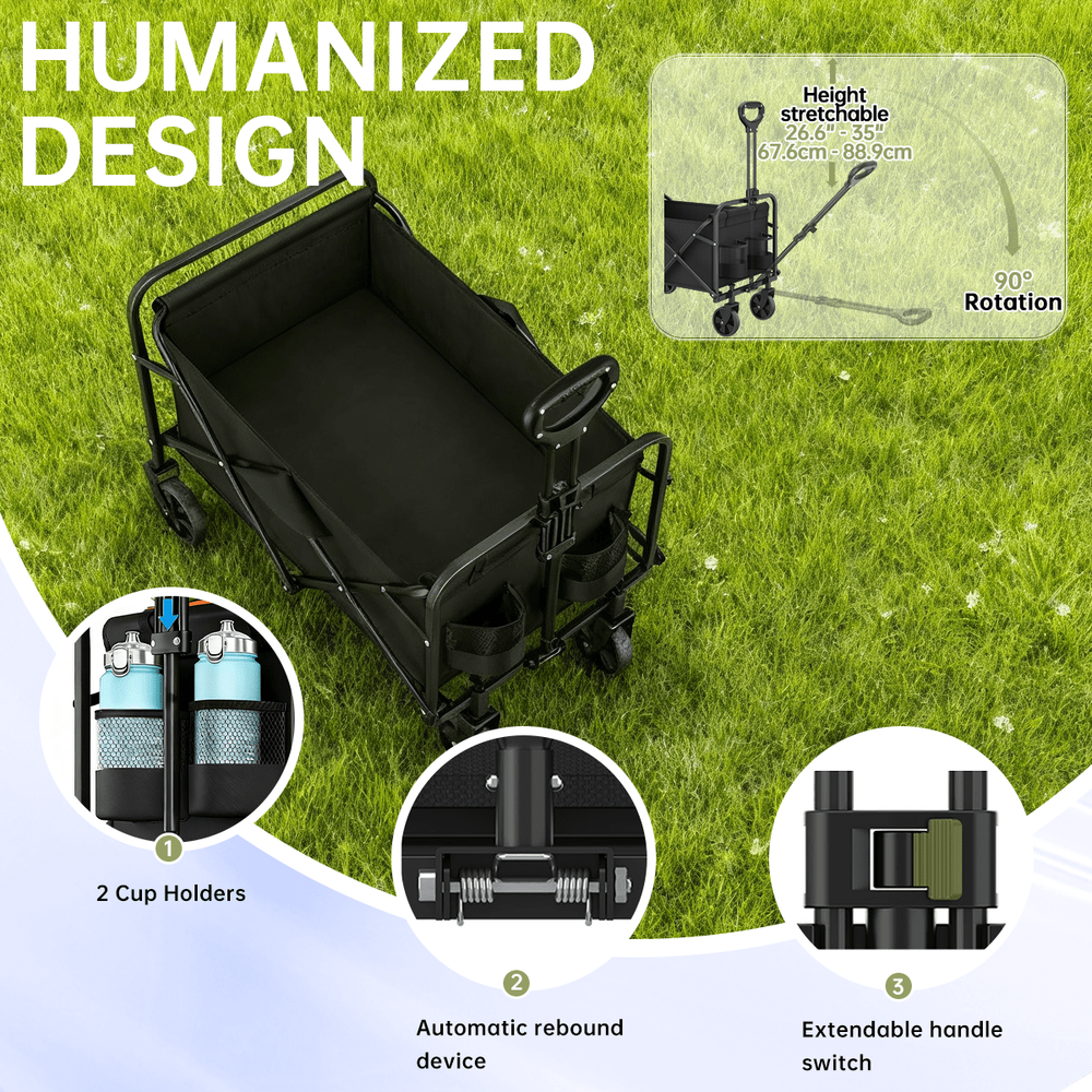 Wagon AllTerrain HeavyDuty Fol - Sports Equipment Cart reseña y precio