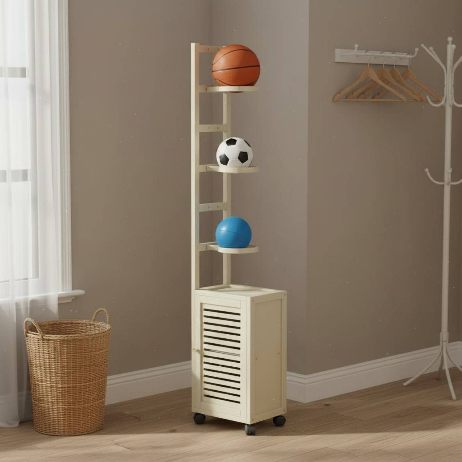 Rolling Ball Storage Rack Mova - Sports Equipment Garage Organizer reseña y precio