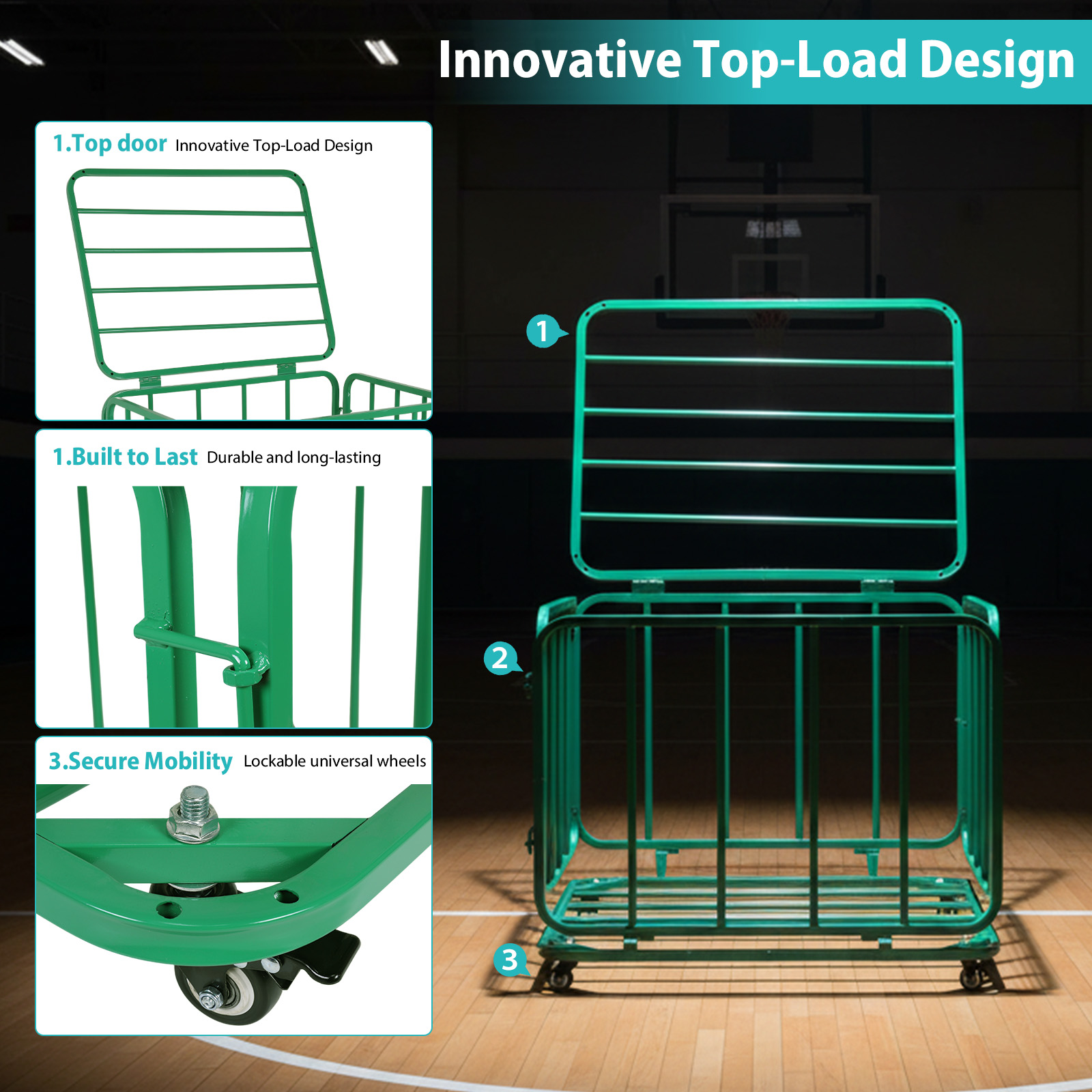 Sports Equipment Organizer Car - Sports Equipment Cart reseña y precio