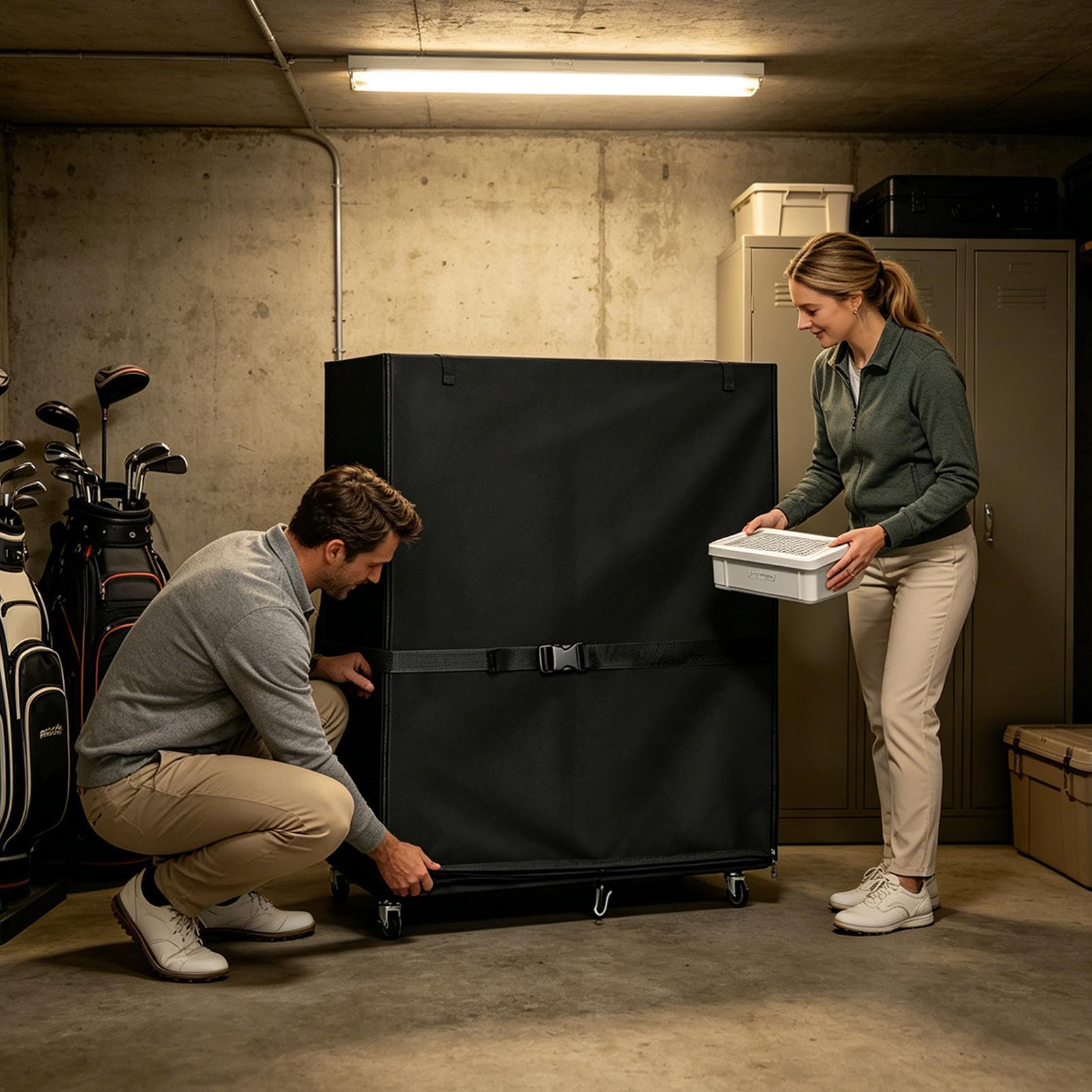 Golf Bag Storage Cover Oxford  - Sports Equipment Garage Organizer reseña y precio