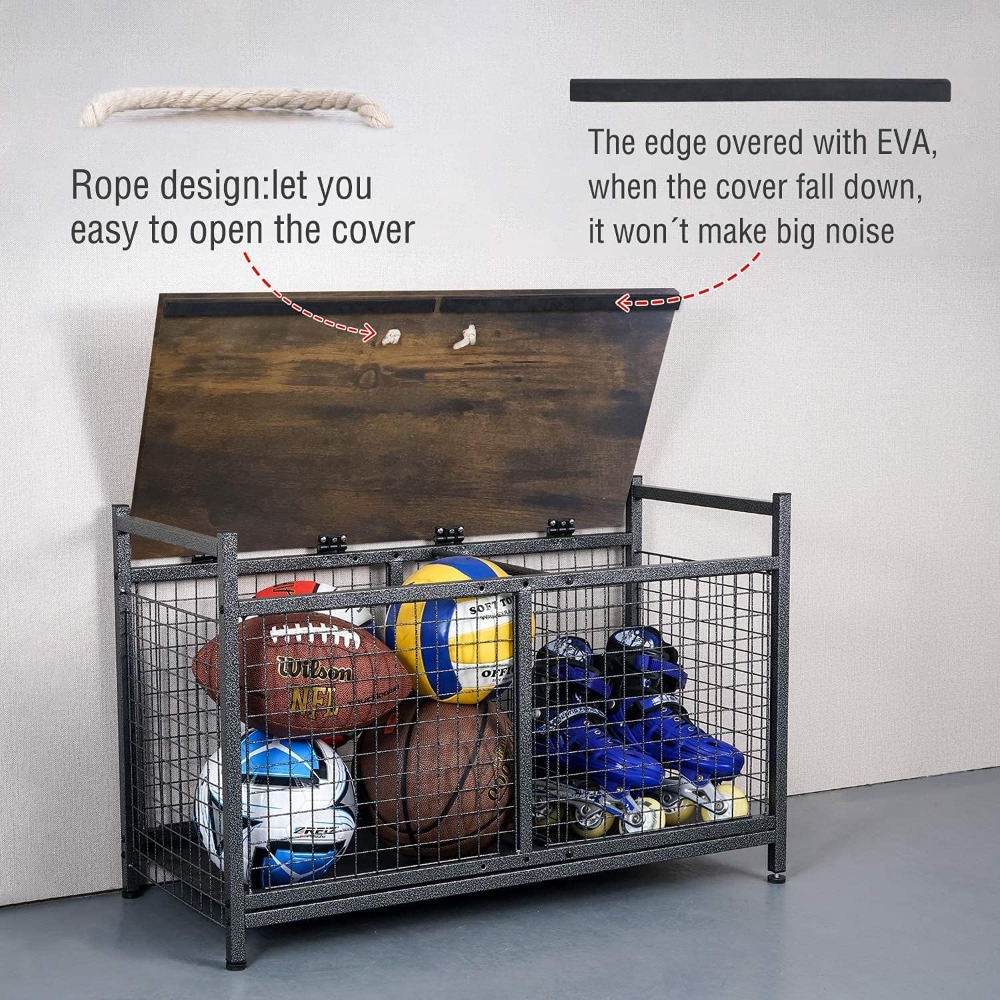 Rolling Ball Storage Cart, Spo - Sports Equipment Garage Organizer reseña y precio