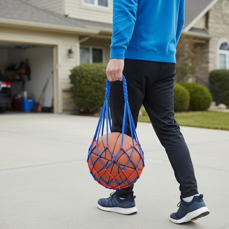 Football Net Bag Nylon Bold St - Sports Equipment Outdoor Storage reseña y precio