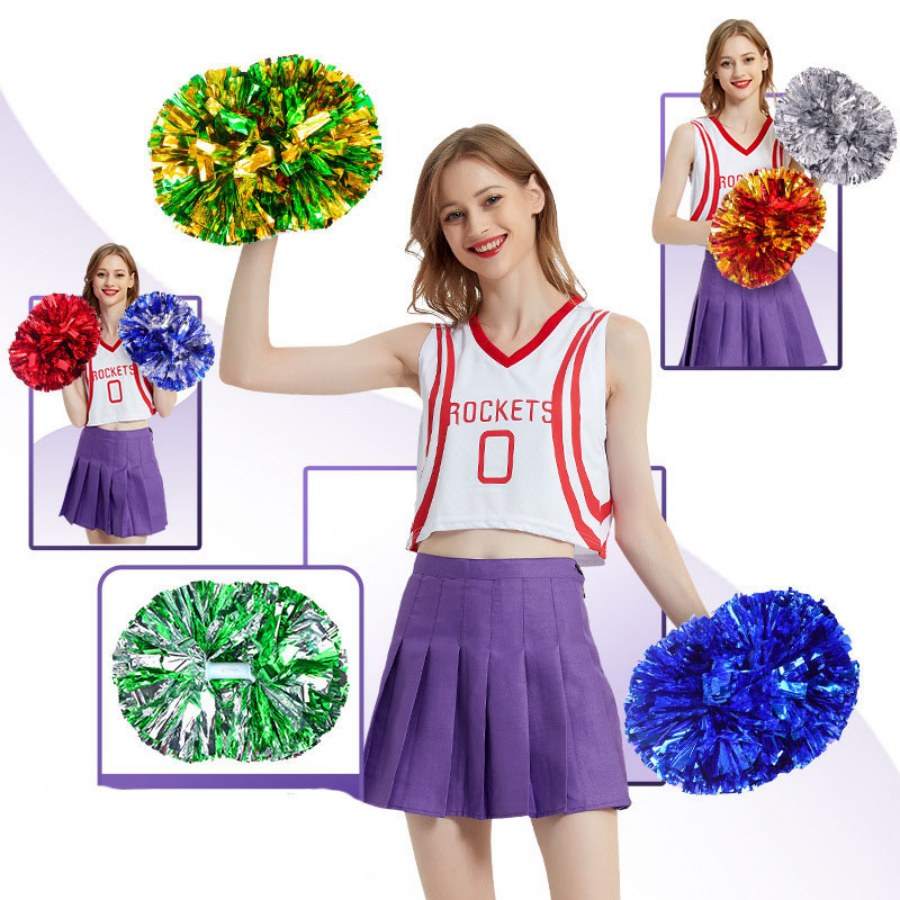 1Pcs Metallic PET Cheerleader  - Cheerleading Pom Pom reseña y precio