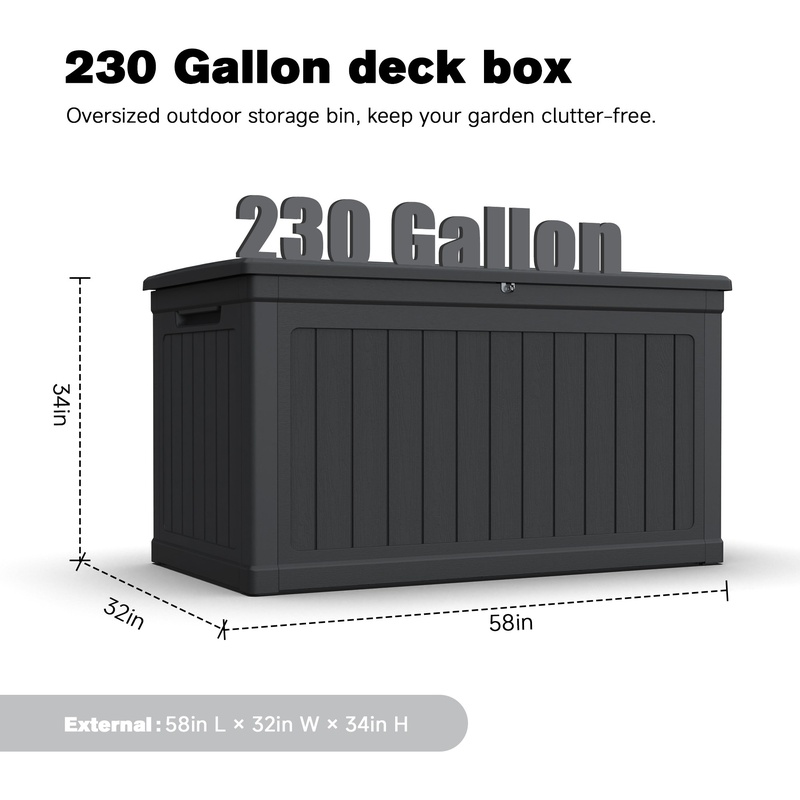 XXL Outdoor Storage Box for Pa - Sports Equipment Outdoor Storage reseña y precio
