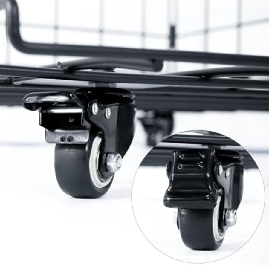 Heavy-Duty Folding Ball Cart w - Sports Equipment Cart reseña y precio