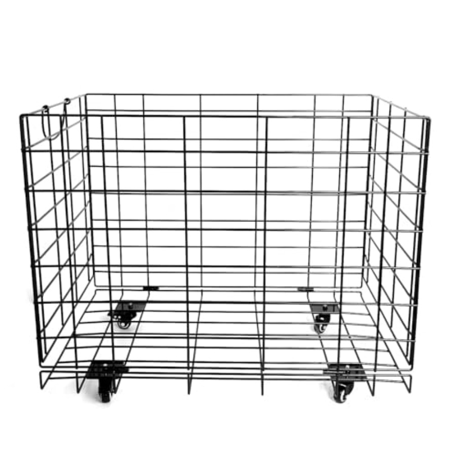 Heavy-Duty Folding Ball Cart w - Sports Equipment Cart reseña y precio