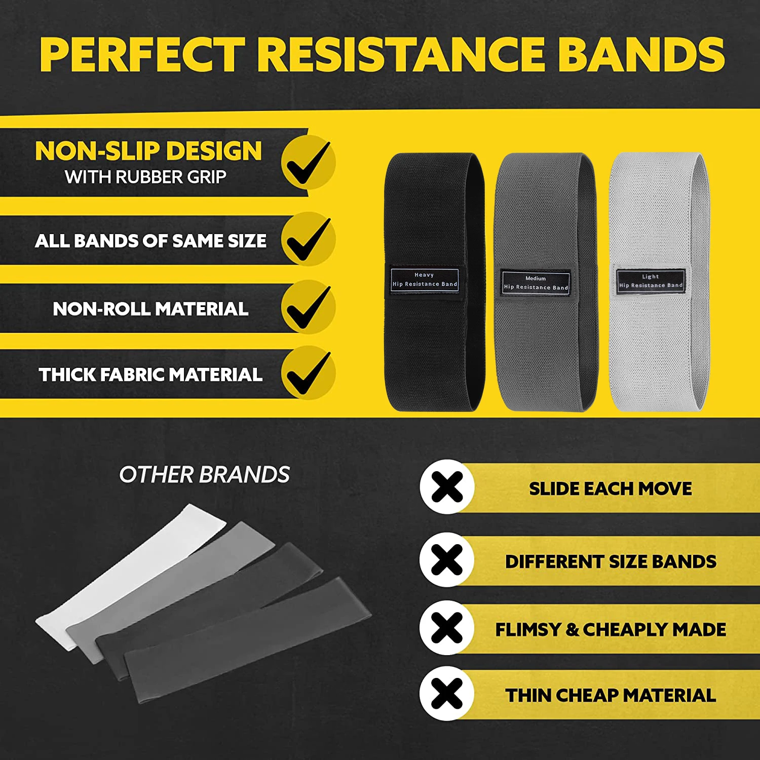 Fabric Resistance Hip Booty Ba - Sports Equipment Supplies reseña y precio