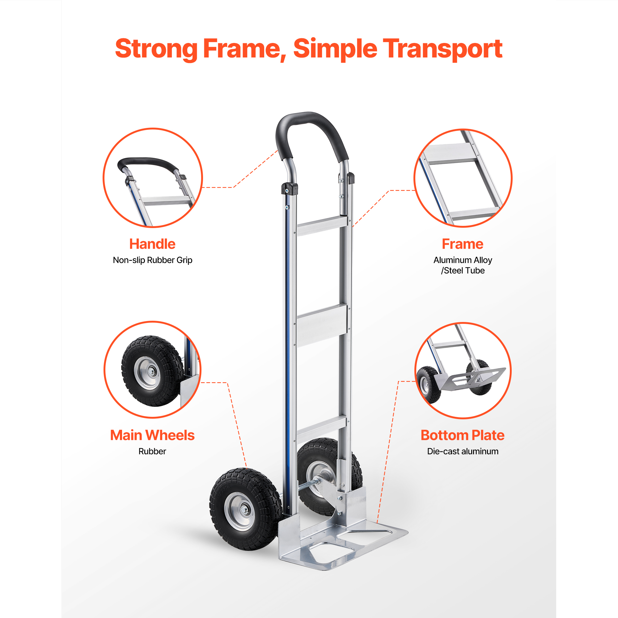 SucceBuy 500LBS Hand Truck Dol - Sports Equipment Cart reseña y precio